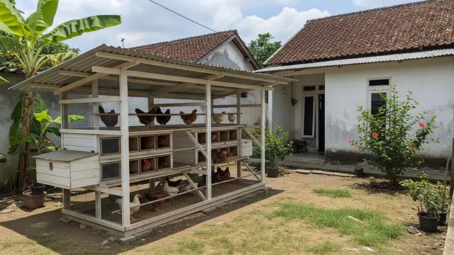 Kandang Minimalis Beratap Asbes