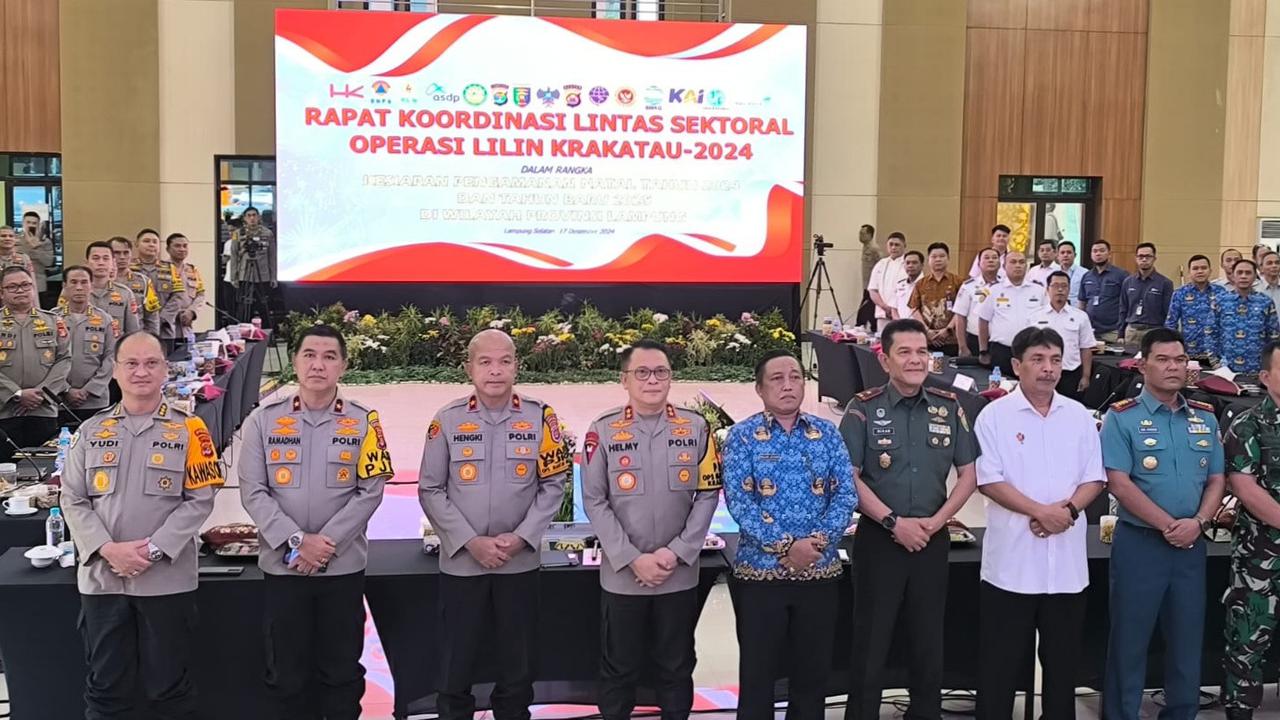 Rakor lintas sektoral Operasi Lilin Krakatau 2024. Foto : (Istimewa).
