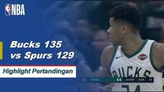 Giannis Antetokounmpo mencetak 34 poin dan meraih 18 rebound untuk memimpin Bucks meraih kemenangan atas Spurs.