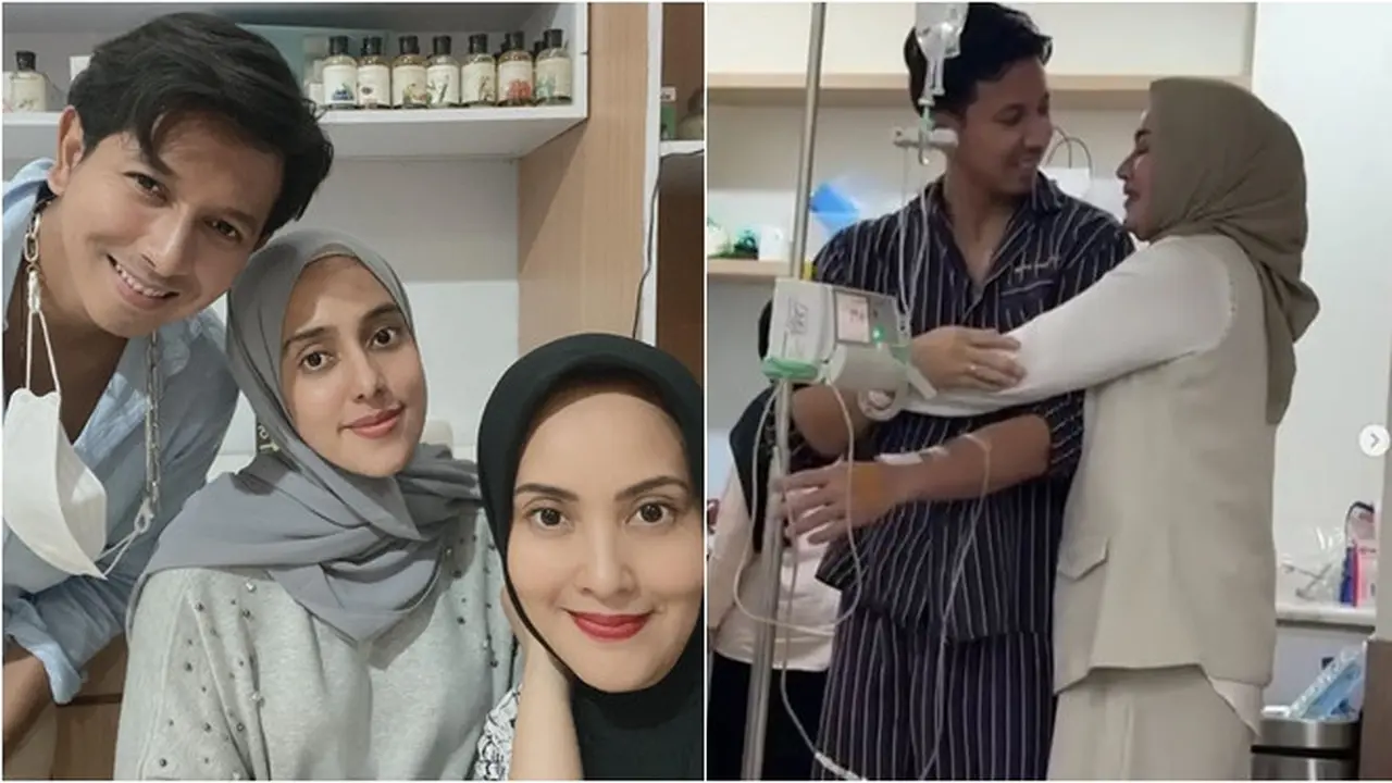 6 Potret Elma Theana Jenguk Sonny Septian di RS, Menangis Peluk Sang Adik