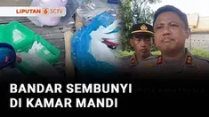 Bersembunyi di kamar mandi, bandar narkoba digerebek polisi. Upaya polisi menangkap bandar narkoba sempat dilawan keluarga pelaku.