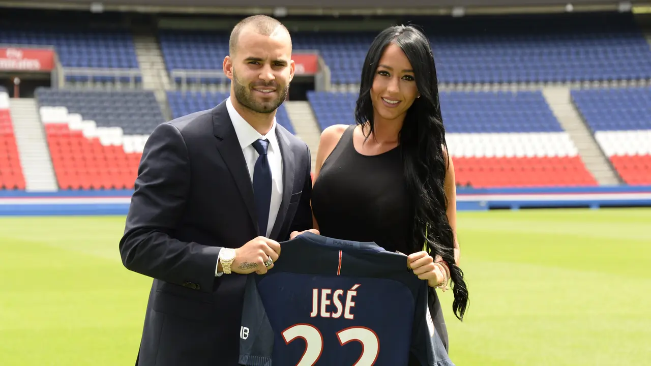 Jese Rodriguez bersama istrinya, Aurah Ruiz.