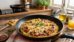 Resep Pizza Mie Tuna Teflon yang Praktis Tanpa Oven