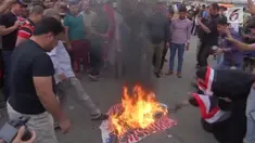 Ratusan pengikut Syiah melakukan demonstrasi kepada Amerika Serikat terkait serangan AS ke Suriah.