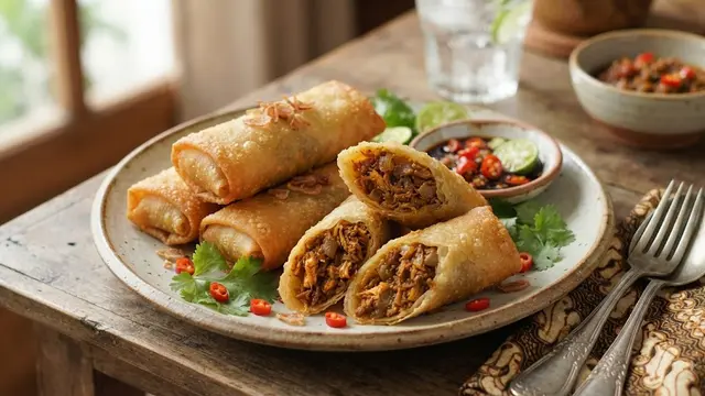 Resep Lumpia Ayam Rendang yang Renyah dan Gurih