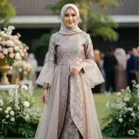 Long Dress Brokat Modern Hijab Simple 2025. Foto: Gemini