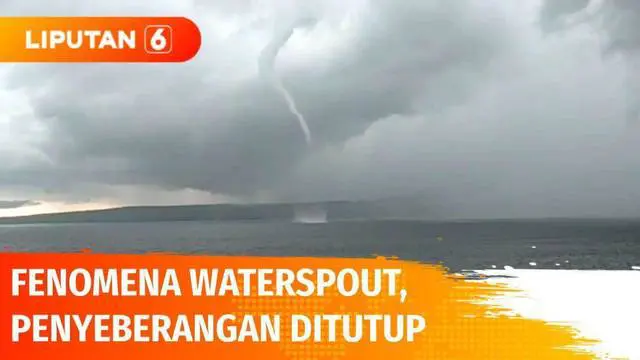 Fenomena angin puting beliung di perairan atau waterspout terjadi di Selat Bali, Banyuwangi, Jawa Timur. Fenomena ini terjadi pada Selasa (11/01) siang. Akibatnya aktivitas penyeberangan dari Banyuwangi ke Bali ditutup sementara.