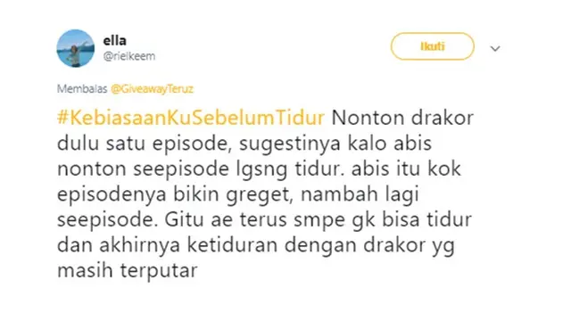Cuitan kocak (Sumber: Twitter/trielkeem)
