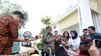 Idrus Marham menjawab pertanyaan dari sejumlah wartawan terkait pengunduran dirinya di Istana, Jakarta, Jumat (24/8).(Liputan6/Pool/Gar)