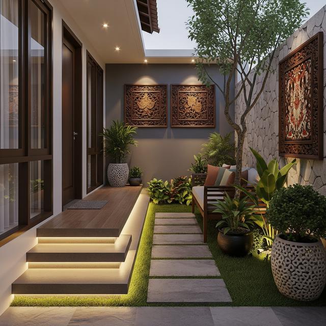 Ide Teras Rumah Cluster Sempit tapi Tetap Elegan dan Rapi