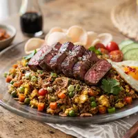 Resep Nasi Goreng Wagyu Ala Rumahan (AI generated)