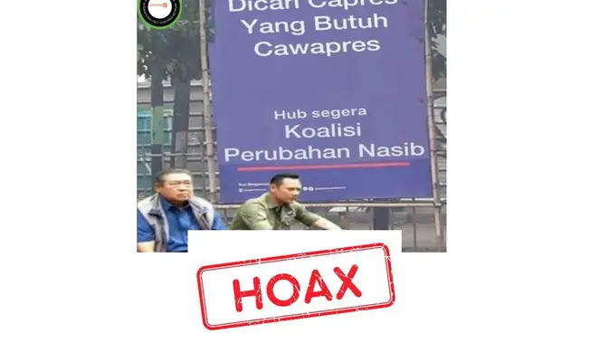 <p>Cek fakta foto SBY-AHY di depan baliho.</p>