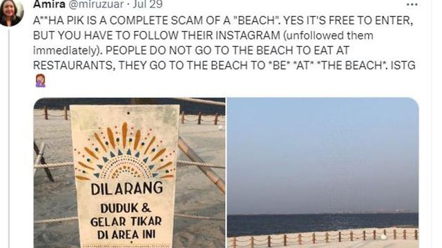 Viral Papan Peringatan Dilarang Duduk dan Gelar Tikar di PIK 2, Sandiaga Uno Singgung Wisata Massal dan Tidak Eksklusif