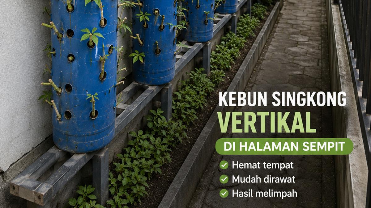 7 Cara Membuat Kebun Singkong Vertikal di Halaman Sempit, Maksimalkan Lahan Terbatas