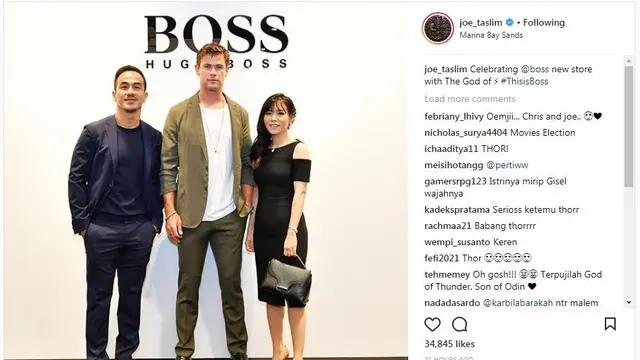 Joe Taslim dan Chris Hemsworth