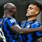 Inter Milan sukses melumat AC Milan pada laga bertajuk derbi della Madonnina pada Minggu (21/2/2021). (AFP/Marco Bertorello)