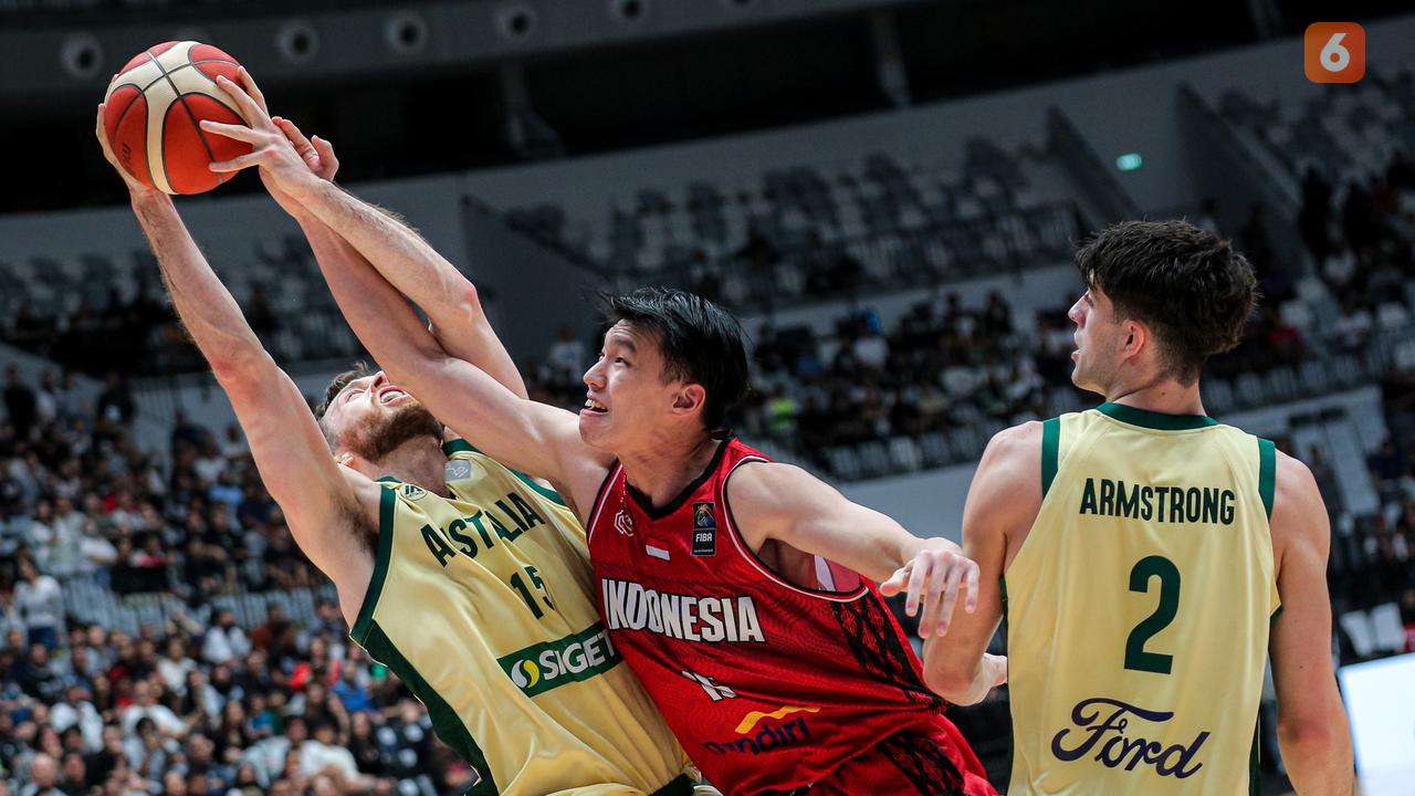 Timnas Basket Indonesia Vs Timnas Basket Australia di Kualifikasi Piala Asia FIBA 2025.