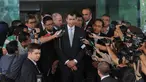 Selasa (19/8/14), Menteri Kehakiman Australia, Michael Keenan mengunjungi Gedung KPK, Jakarta. (Liputan6.com/Herman Zakharia)