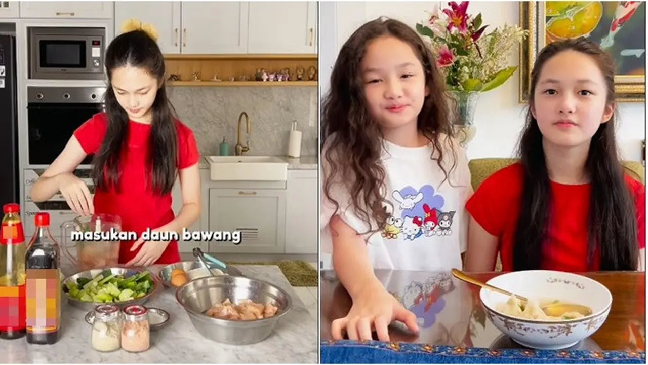 6 Potret Elea Anak Ussy Sulistyawati Masak Dumpling Kuah, Bikin Jatuh Hati