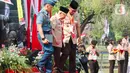 Hari Pramuka ke-63 mengangkat tema Pramuka Berjiwa Pancasila Untuk Menjaga Keutuhan Negara Kesatuan Republik Indonesia (NKRI). (Liputan6.com/Herman Zakharia)