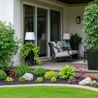 Model Teras Rumah Tanpa Pagar yang Tetap Aman dan Terlihat Mewah (AI)