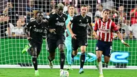 Juventus menang 2-0 atas&nbsp;Guadalajara pada laga pramusim di&nbsp;Allegiant Stadium, Las Vegas, Sabtu (23/7/2022) pagi WIB. (AFP/Frederic J. BROWN)
