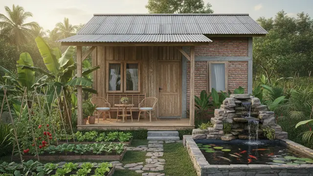 7 Model Rumah Mungil dengan Kebun, Teras dan Kolam Ikan Mini: Bikin Hunian Lebih Asri dan Nyaman Setiap Hari