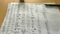 Bagi mahasiswa yang terlambat masuk kelas, wajib hukumnya untuk menggambar 1000 emoji dengan tangan.