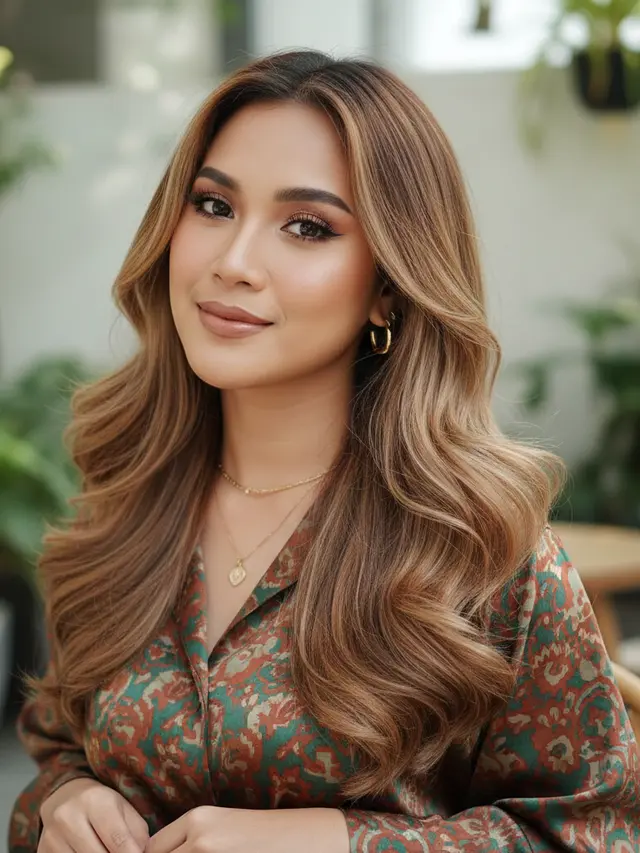 Model Rambut Wanita Panjang Keriting Gantung (Foto: Gemini AI)