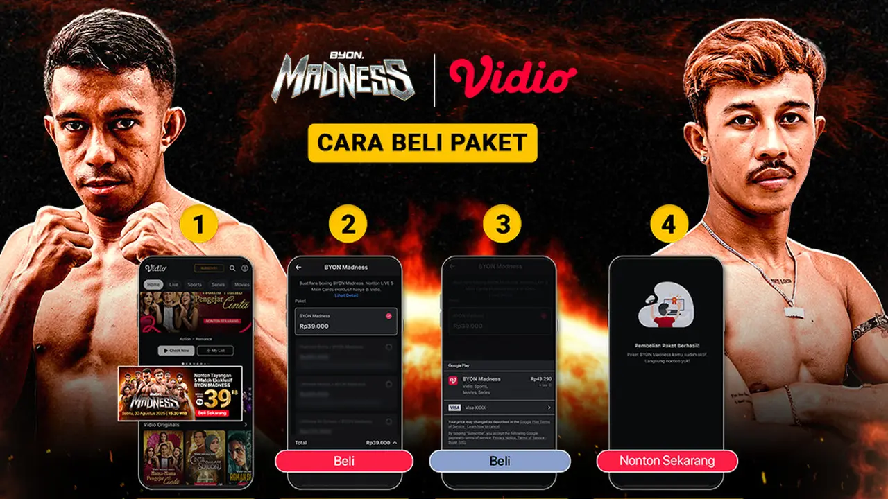 Cara nonton Pay-Per-View BYON Madnes 2 di Vidio