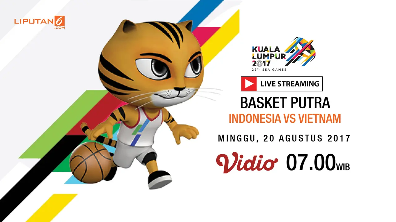 Banner Livestreaming Basket Putra sea games 2017