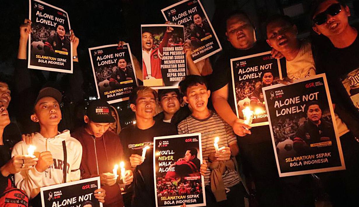 Aksi damai yang dilakukan komunitas GSR bertujuan untuk mewujudkan harapan publik terhadap perbaikan sepak bola Indonesia di masa yang akan datang. (Dok. GSR)