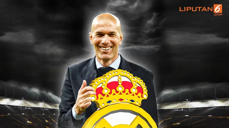 Banner Infografis Zinedine Zidane Kembali ke Real Madrid