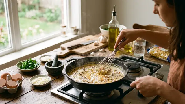 Masak Saus Carbonara (AI Generated)