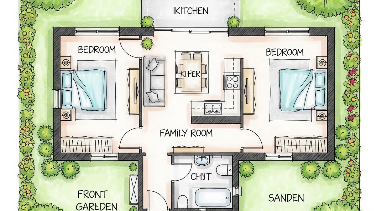 7 Model Rumah 8x12 Modern 2025 Hemat Budget dengan 2 Kamar, Hunian Impian Keluarga Kecil