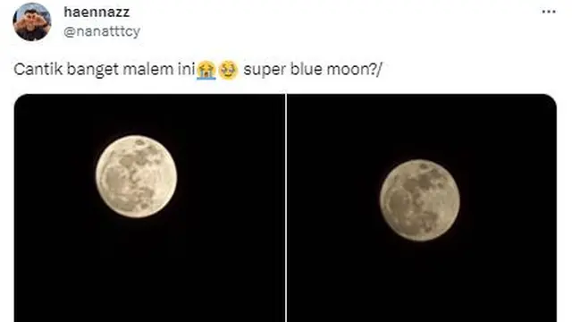 7 Potret Cantiknya Fenomena Blue Moon Bidikan Warganet