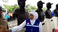 Mensos resmikan patung anggota Tagana yang gugur saat erupsi Merapi 2010 (Yanuar H/Liputan6.com)
