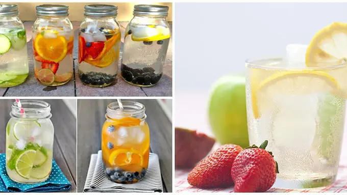 Infused water. Dokumentasi berbagai sumber