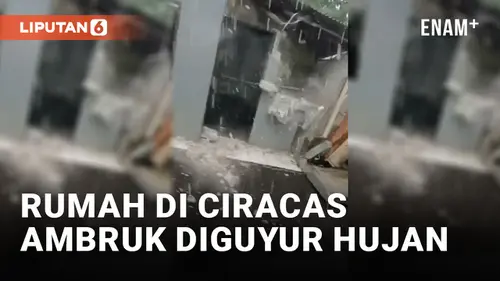 VIDEO: Diguyur Hujan Deras, Rumah Permanen di Ciracas Ambruk