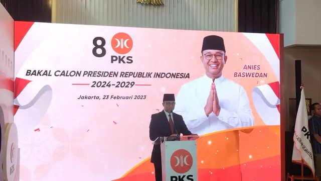 Partai Keadilan Sejahtera (PKS) resmi mendeklarasikan Anies Baswedan sebagai capres di Pemilu 2024, Kamis (23/2/2023)