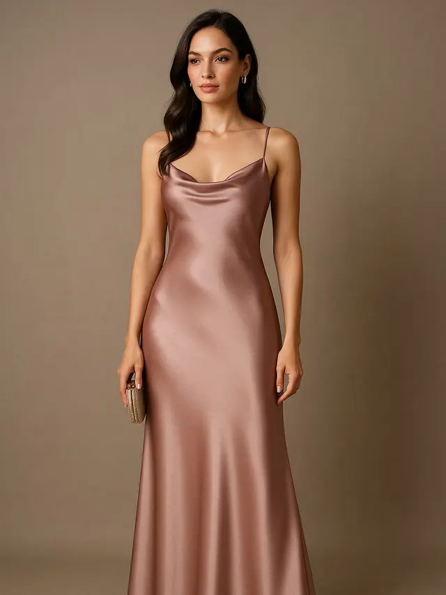 Rekomendasi Gaun Pesta Satin Slip Dress 2025/Nurul Diva Kautsar via Meta AI