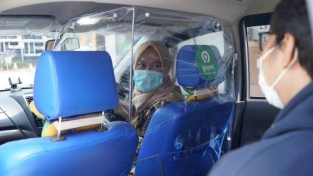 Fasilitas Sekat Pelindung di GoCar. Dok: Gojek