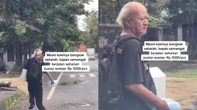 Jual Masker dengan Harga Rp 1.000, Bapak Ini Dibuat Haru Saat Jualannya Diborong
