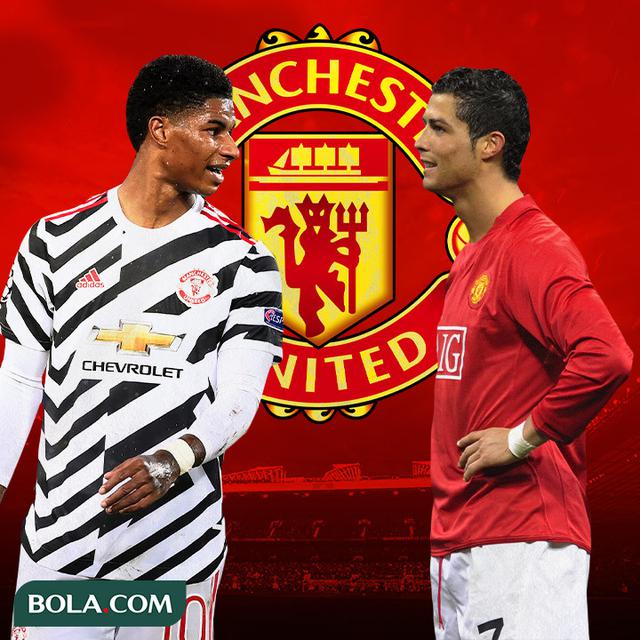 Manchester United - Marcus Rashford dan Cristiano Ronaldo