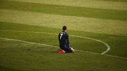Reaksi Cristiano Ronaldo setelah gagal memanfaatkan peluang di depan gawang Malaga dalam laga La Liga Spanyol di Stadion La Rosaleda, Malaga, (21/2/2016). (Reuters/Jon Nazca)