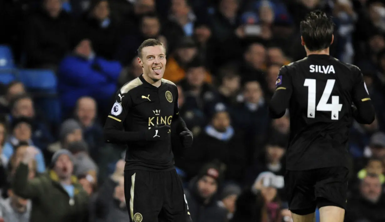 5. Jamie Vardy (Leicester City) - 13 Gol (4 Penalti). (AP/Rui Vieira)