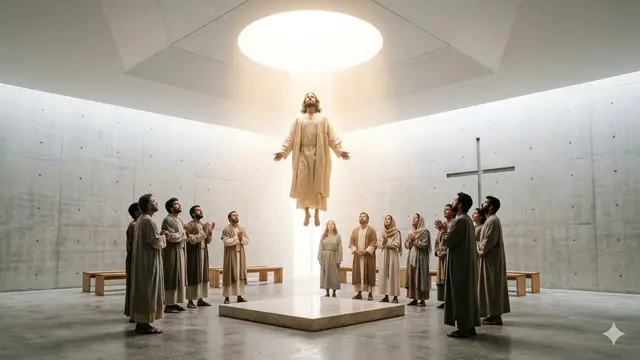 Gambar Kenaikan Yesus Kristus (Foto: Gemini AI)
