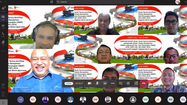 Subholding Upstream Pertamina Terima Sertifikat Sistem Manajemen Anti Penyuapan ISO 37001:2016