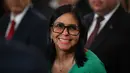 Sebelum dilantik, Delcy Rodriguez menjabat sebagai Wakil Presiden Venezuela sejak 2018. Tampak dalam foto, Presiden sementara Venezuela, Delcy Rodriguez, tersenyum setelah sidang Majelis Nasional di Caracas pada 5 Januari 2026. (Federico PARRA/AFP)