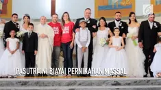 Pengantin baru asal Brazil menunda bulan madu demi membiayai sebuah pernikahan massal.